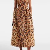 Tiana Vestido Midi Bustier Leopardo Edición Limitada