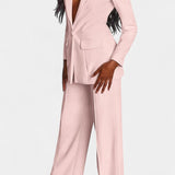 Marnie Conjunto a Medida Blazer y Pantalones de Pierna Ancha