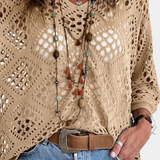 Fern Blusa de Encaje Poliéster Colección Exclusiva Limitada
