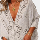 Blusa de Crochet Adele Encaje Bohemio Exclusiva Florales