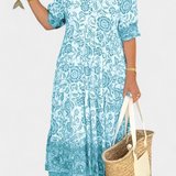 Elcira Vestido Bohemio Floral Mediterráneo Edición Limitada