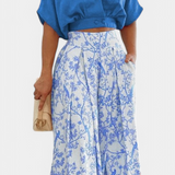 Olivia Conjunto Boho Cuello En V Pierna Ancha Exclusiva