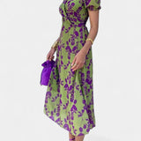 Elara Vestido Maxi Colección Exclusivo Estampado Floral