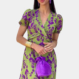 Elara Vestido Maxi Colección Exclusivo Estampado Floral