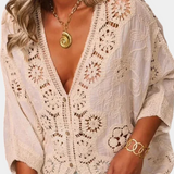 Blusa de Crochet Adele Encaje Bohemio Exclusiva Florales