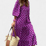Aroa Vestido Boho Estampado Artístico Colección Limitada