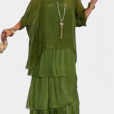 Caroline Vestido Maxi Colección Boho Volantes Exclusiva