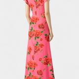 Mayra Vestido Qipao Estampado Rosas Colección Exclusiva
