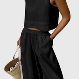Avelina Conjunto Minimalista Algodón Y Lino Exclusivo