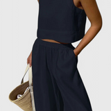 Avelina Conjunto Minimalista Algodón Y Lino Exclusivo