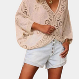 Blusa de Crochet Adele Encaje Bohemio Exclusiva Florales