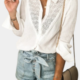 Tess Blusa de Encaje Edición Limitada en Algodón Puro