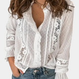 Blusa Susurro De Sauce Algodón Y Encaje Edición Limitada