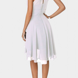 Anouk Vestido de Gasa con Volantes Entallado Exclusivo