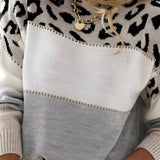Sophie Jersey De Punto Patrón Juguetón Leopardo Exclusiva