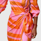 Maira Vestido Envolvente Impreso De Colección Exclusiva