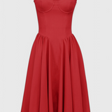 Felicity Vestido Midi Corsé Sin Mangas Colección Exclusiva