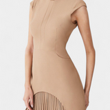 Karen Vestido Mini Plisado Exclusivo Con Cuello Alto