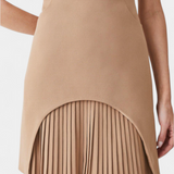 Karen Vestido Mini Plisado Exclusivo Con Cuello Alto