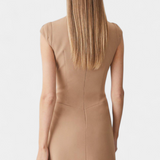 Karen Vestido Mini Plisado Exclusivo Con Cuello Alto