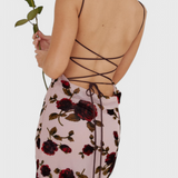 Irina Vestido Deslizante Satén Estampado Floral Limitada