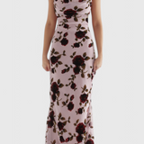 Irina Vestido Deslizante Satén Estampado Floral Limitada