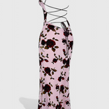 Irina Vestido Deslizante Satén Estampado Floral Limitada