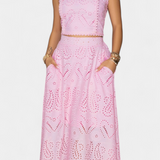 Danitza Conjunto Romántico Encaje Floral Calado Exclusivo