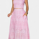 Danitza Conjunto Romántico Encaje Floral Calado Exclusivo
