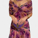 Alondra Vestido Largo Estampado Floral Fantasía Exclusivo