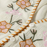 Blusa Tierra Rayón Bordados Florales Étnicos Exclusiva