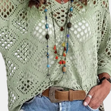 Fern Blusa de Encaje Poliéster Colección Exclusiva Limitada
