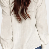 Sahara Petals Blusa de Algodón Bordados Étnicos Exclusiva