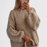 Cassia Jersey de Punto Oversized con Mangas Globo Exclusivo
