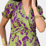 Elara Vestido Maxi Colección Exclusivo Estampado Floral