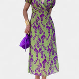 Elara Vestido Maxi Colección Exclusivo Estampado Floral