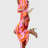 Maira Vestido Envolvente Impreso De Colección Exclusiva