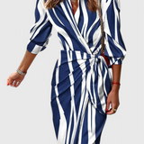 Maira Vestido Envolvente Impreso De Colección Exclusiva