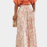 Olivia Conjunto Boho Cuello En V Pierna Ancha Exclusiva