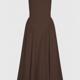 Verona Vestido Midi Escote Cuadrado Colección Luxe