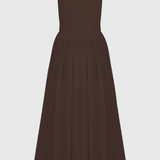 Verona Vestido Midi Escote Cuadrado Colección Luxe