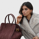 Bolsa Tote Harlow Cuero Vegano Efecto Ante Exclusiva