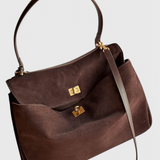 Henna Bolso De Hombro Ante Vegano Cierre Dorado Exclusivo