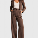 Tinabella Pantalón Tailored Pierna Ancha Edición Cintura Alta