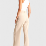Tinabella Pantalón Tailored Pierna Ancha Edición Cintura Alta
