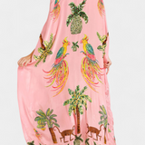 Evangeline Vestido Estampado Tropical Bordados Exclusivo