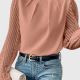 Helga Blusa Manga Larga Náutica Tejido Premium Exclusiva