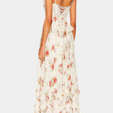 Luna Vestido Maxi con Corsé Floral Silueta Exclusiva