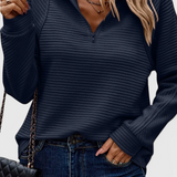 Helene Jersey Luxe Exclusivo Cuello En V Cremallera