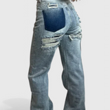 Roxie Jeans Cintura Alta Patchwork Colección Limitada